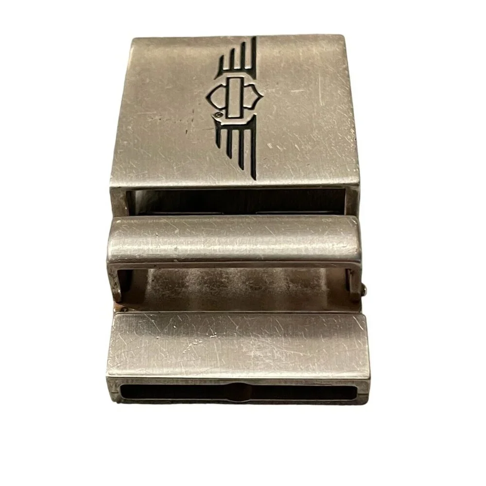 Harley Davidson Belt Buckle Silver Color With‎ Black Logo 2008 Motorcycles